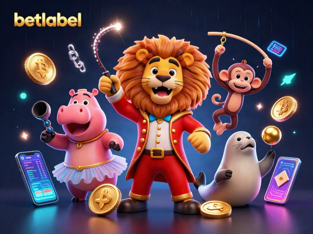 Experience the vibrant action at Betlabel Casino with a dynamic scene of colorful 3D characters in a casino environment.